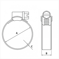 Opaski ślimakowe W1 - 12mm